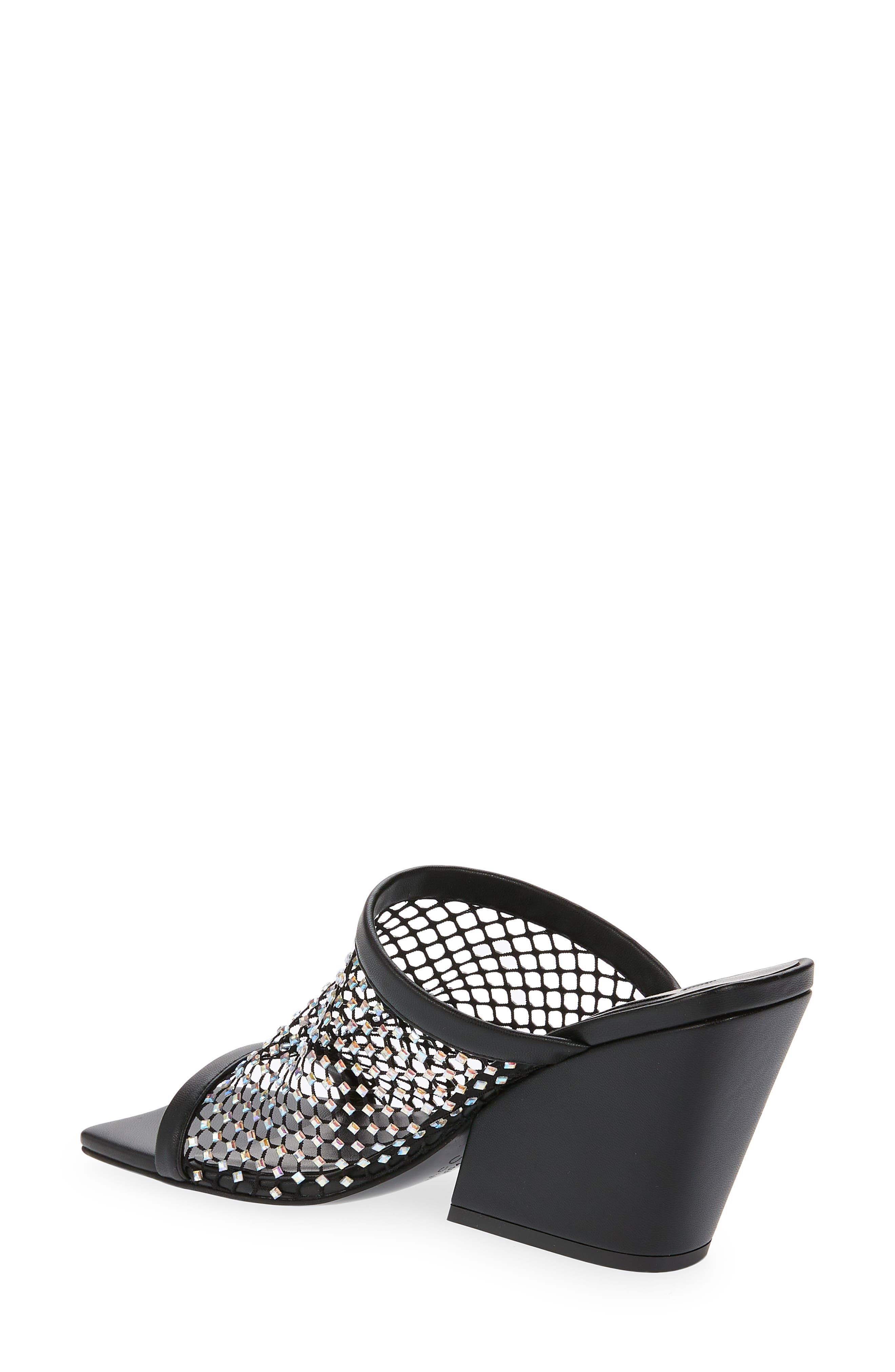 Stella McCartney Crystal Mesh Slide Sandal, Alternate, color, 