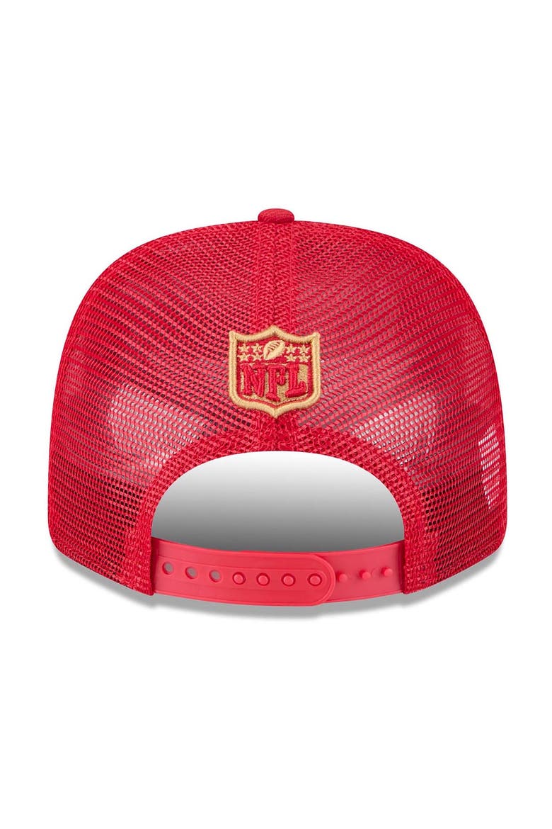 Men's New Era Scarlet San Francisco 49ers 80th Anniversary Side Patch 9SEVENTY Trucker Adjustable Hat, Alternate, color, Scarlet