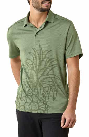 Tommy Bahama Pina Grande Palm Stripe Recycled Polyester Polo