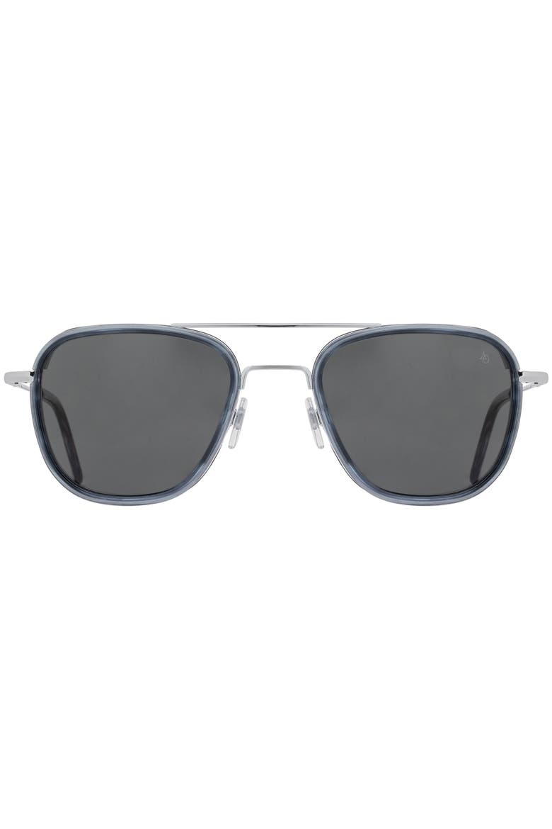 Flynn 55mm Aviator Nylon Non Polarized, Alternate, color, Silver Navy - GYN