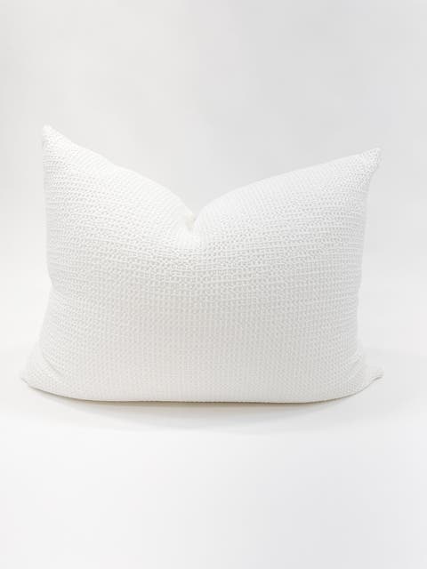 Dutch Euro Cotton Waffle Bed Pillow with Down Insert