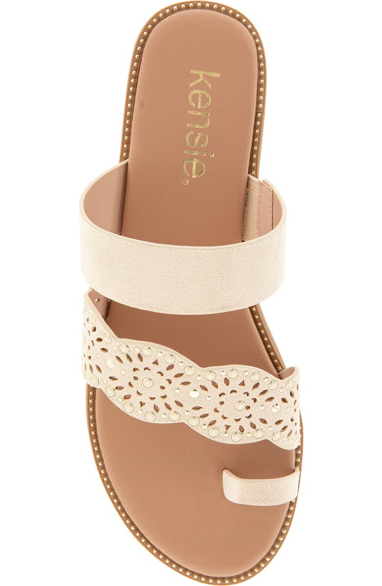 Kensie Maddox Toe Loop Sandal, Alternate, color, Off White