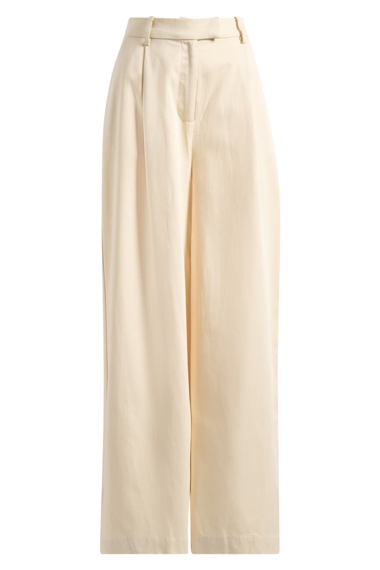 Pleated High Waist Wide Leg Pants, Alternate, color, STONE