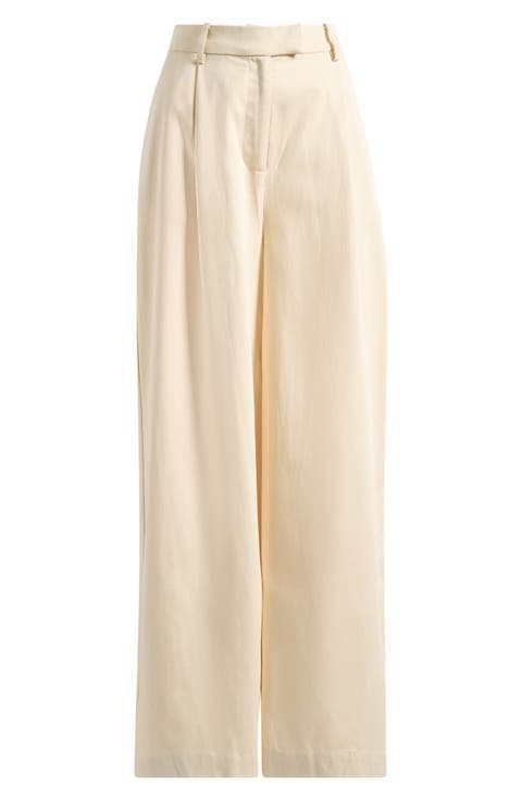 Pleated High Waist Wide Leg Pants