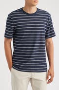 BOSS Taut Stripe Linen & Cotton T-Shirt