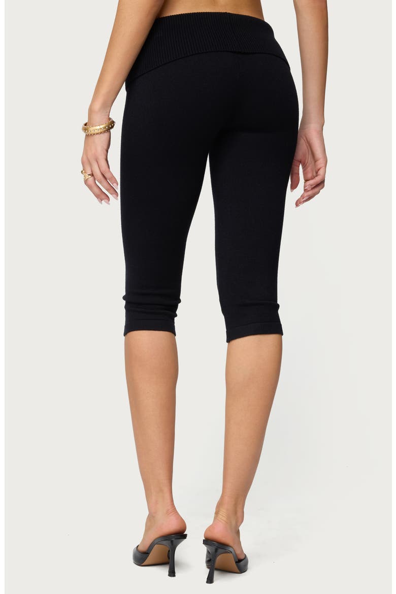 Skyla Knit Capri Pants, Alternate, color, BLACK
