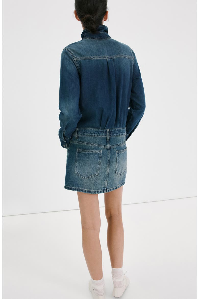Combined Denim Dress, Alternate, color, MEDIUM BLUE