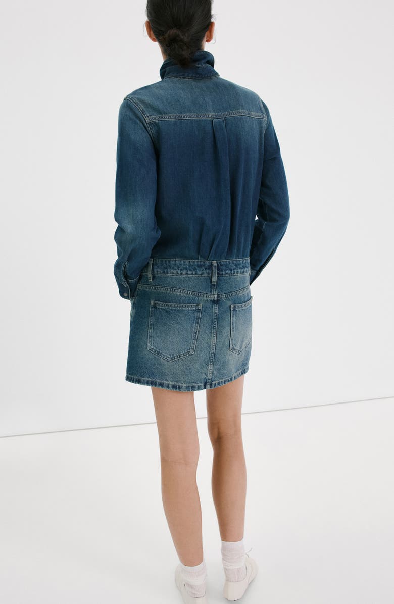 MANGO Combined Denim Dress, Alternate, color, 