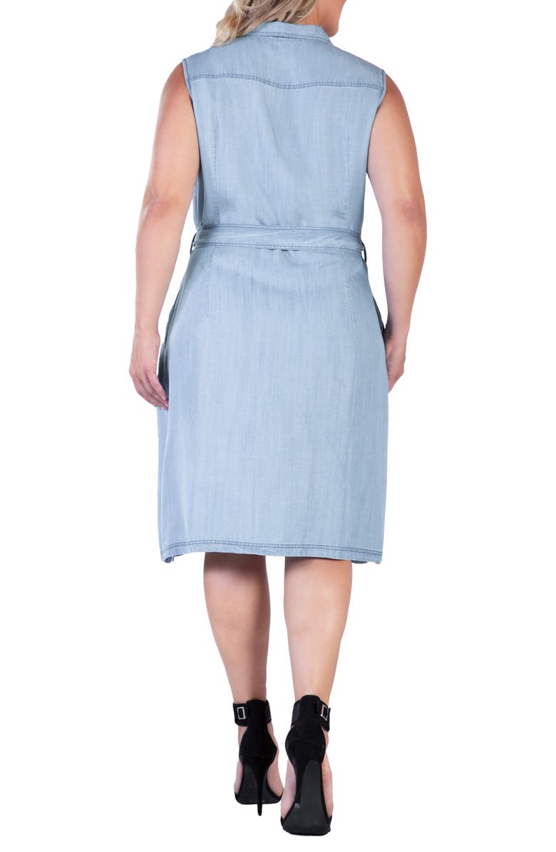 Standards & Practices Sleeveless Chambray Shirtdress, Alternate, color, Boundless Blue