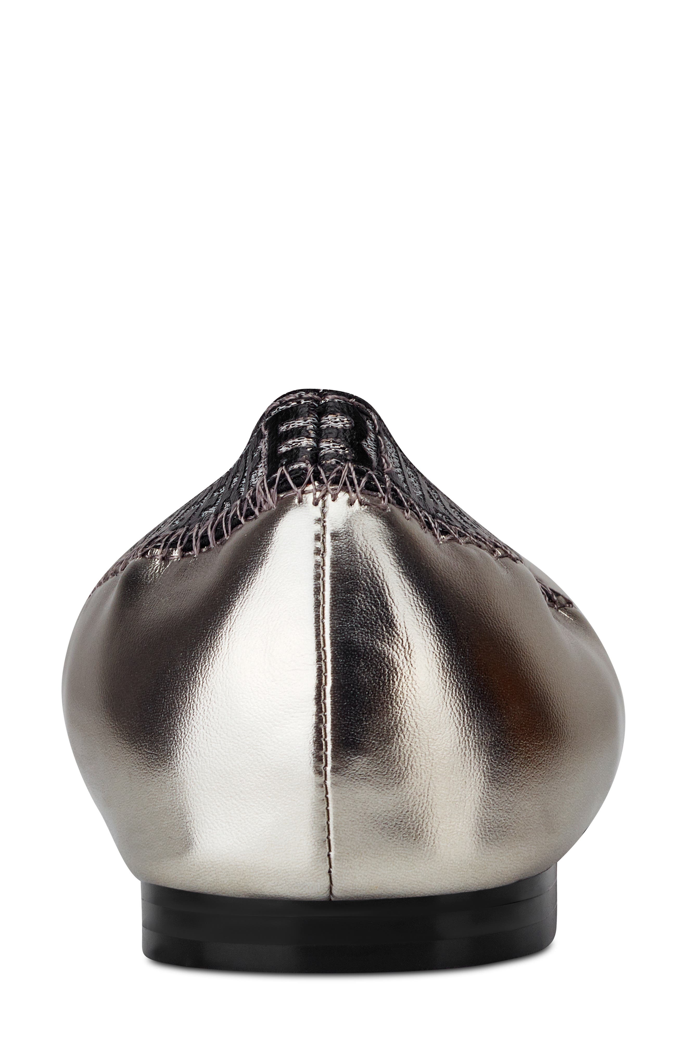 KARL LAGERFELD PARIS Vinette Ballet Flat, Alternate, color, Pewter