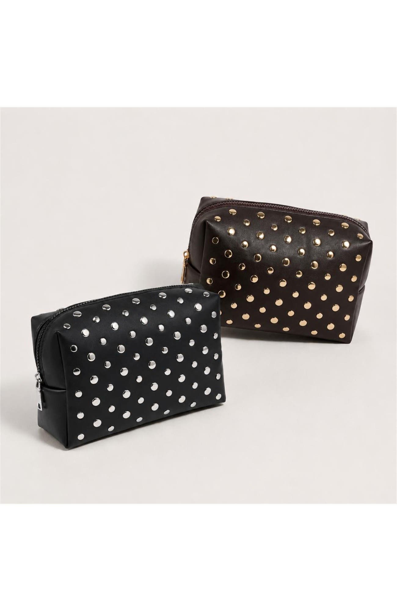Stud Collective Cosmetic & Travel Organizer Pouch, Alternate, color, Espresso