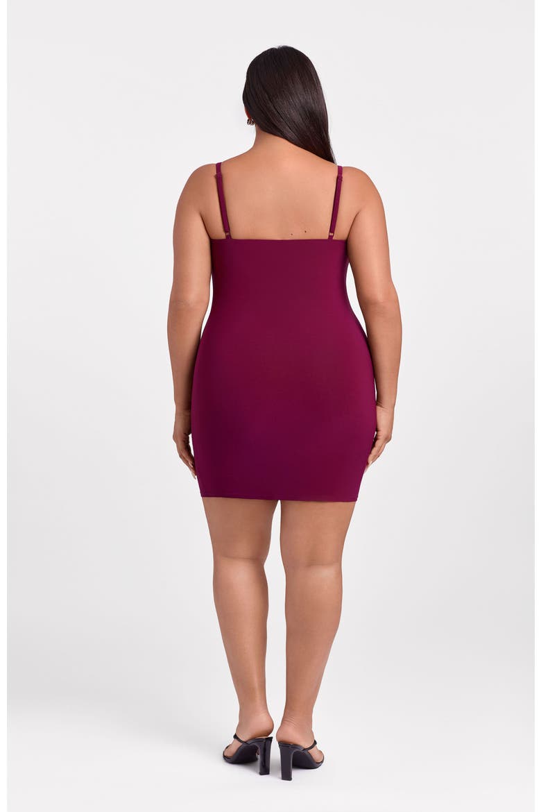 Sculpting Shapewear Scoop Neck Cami Mini Dress, Alternate, color, Cherry Mocha