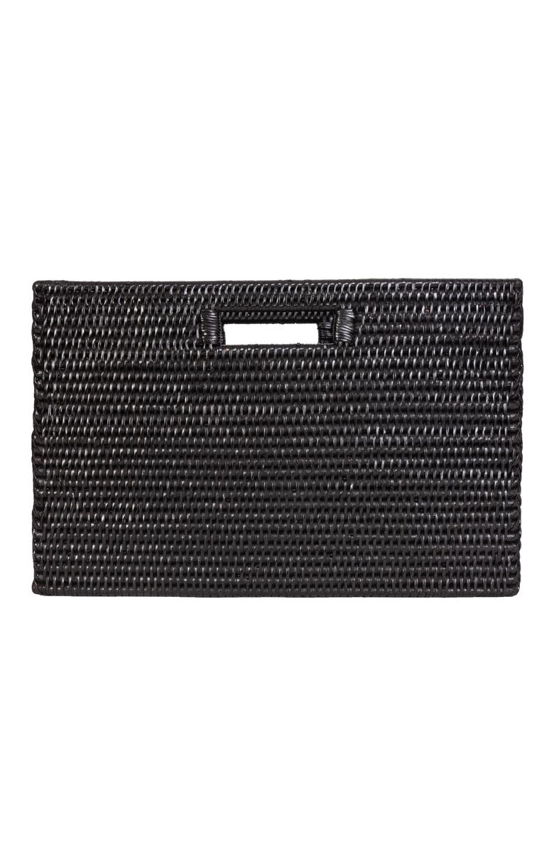 Artifacts Trading Company<sup>™</sup> Artifacts Rattan Rectangular Magazine Holder, Alternate, color, Tudor Black