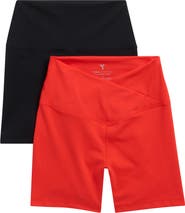 YOGALICIOUS Pack of 2 Lux Crossover Front Bike Shorts