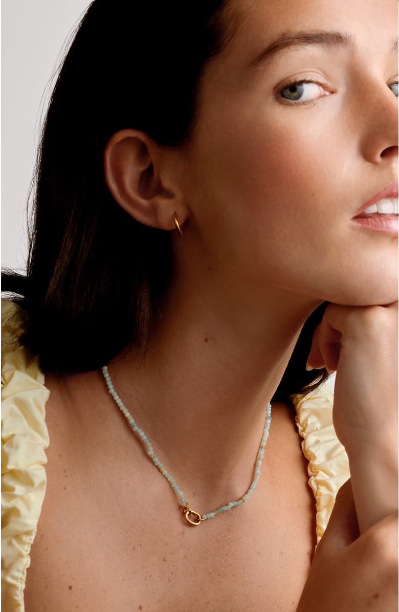 Katie Loxton Amazonite Necklace, Alternate, color, Gold