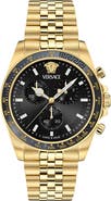 Versace Greca Chronograph Wave Bracelet Watch, 43mm