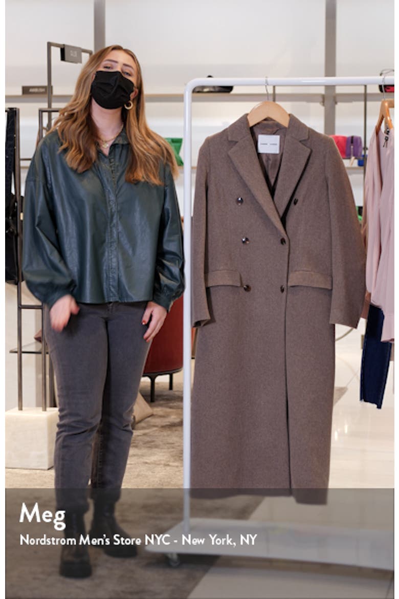 Falcon Double Breasted Recycled Wool Blend Coat video