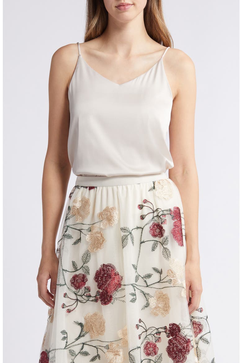 Bijou Satin Camisole, Main, color, CHAMPAGNE