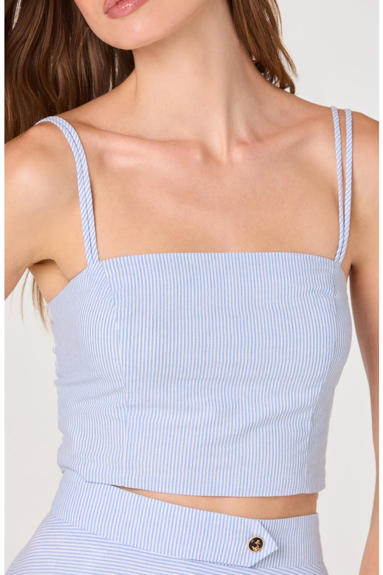 Azzura Stripe Crop Top, Alternate, color, BLUE STRIPE