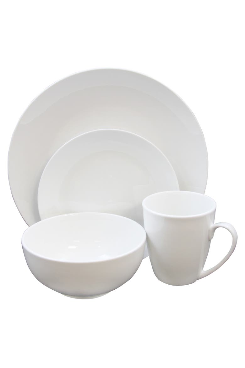 Ogalla 16 Piece Dinnerware Set, Alternate, color, White