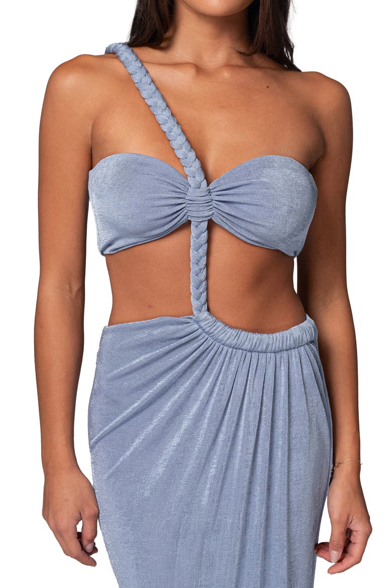 Ema One-Shoulder Maxi Dress, Alternate, color, BLUE