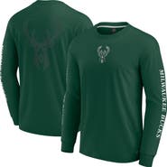 FANATICS Men's Fanatics Hunter Green Milwaukee Bucks Elements Strive Long Sleeve T-Shirt