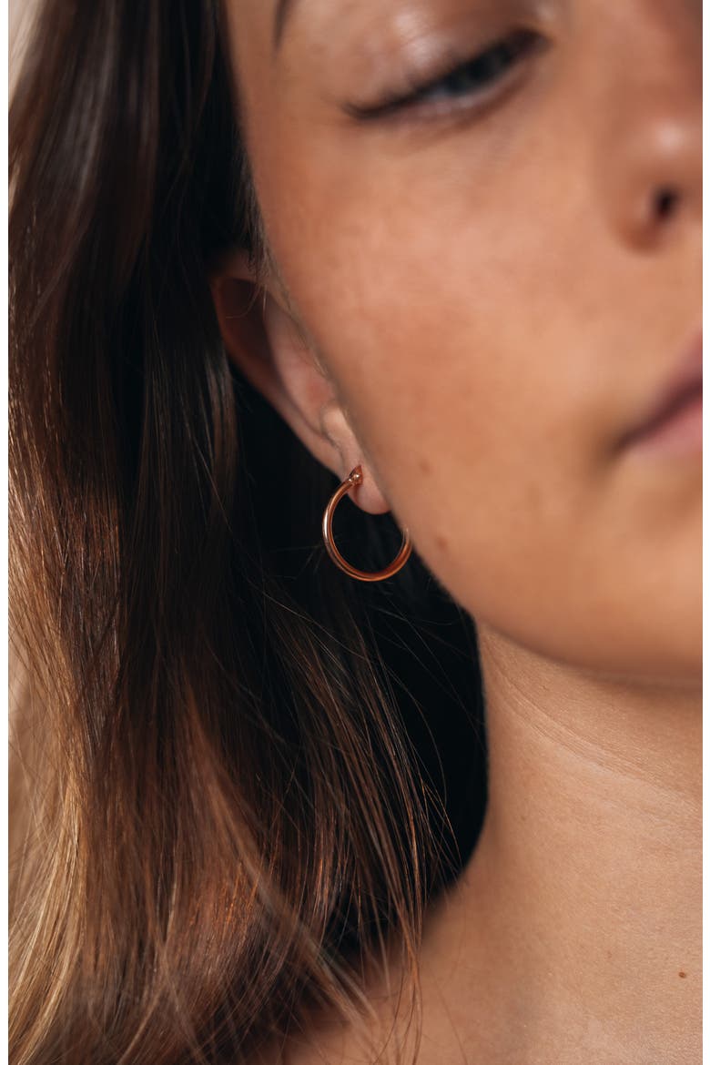14K Gold Vermeil 50mm Hoop Earrings, Alternate, color, GOLD