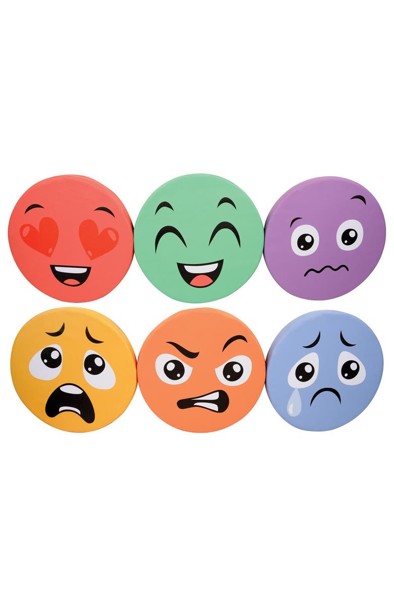 Kaplan Early Learning Company Emotion Floor Cushions - Set of 6, Main, color, Multicolored