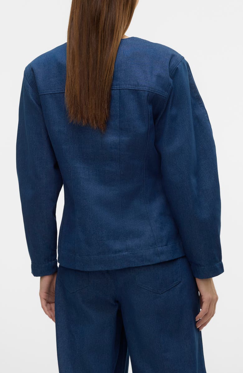 VERO MODA Carla Denim Shacket, Alternate, color, Blue Indigo