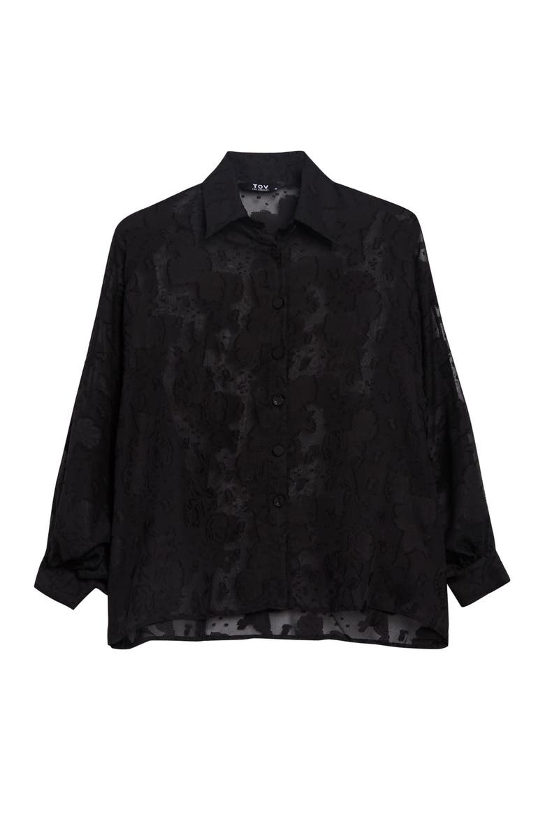 TOV Puffed Sleeve Embroidered Blouse, Main, color, 
