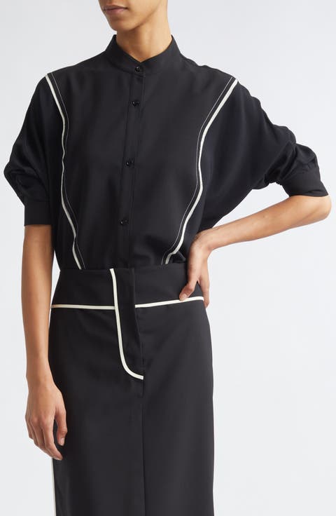 Eskil Outlined Bib Button-Up Shirt