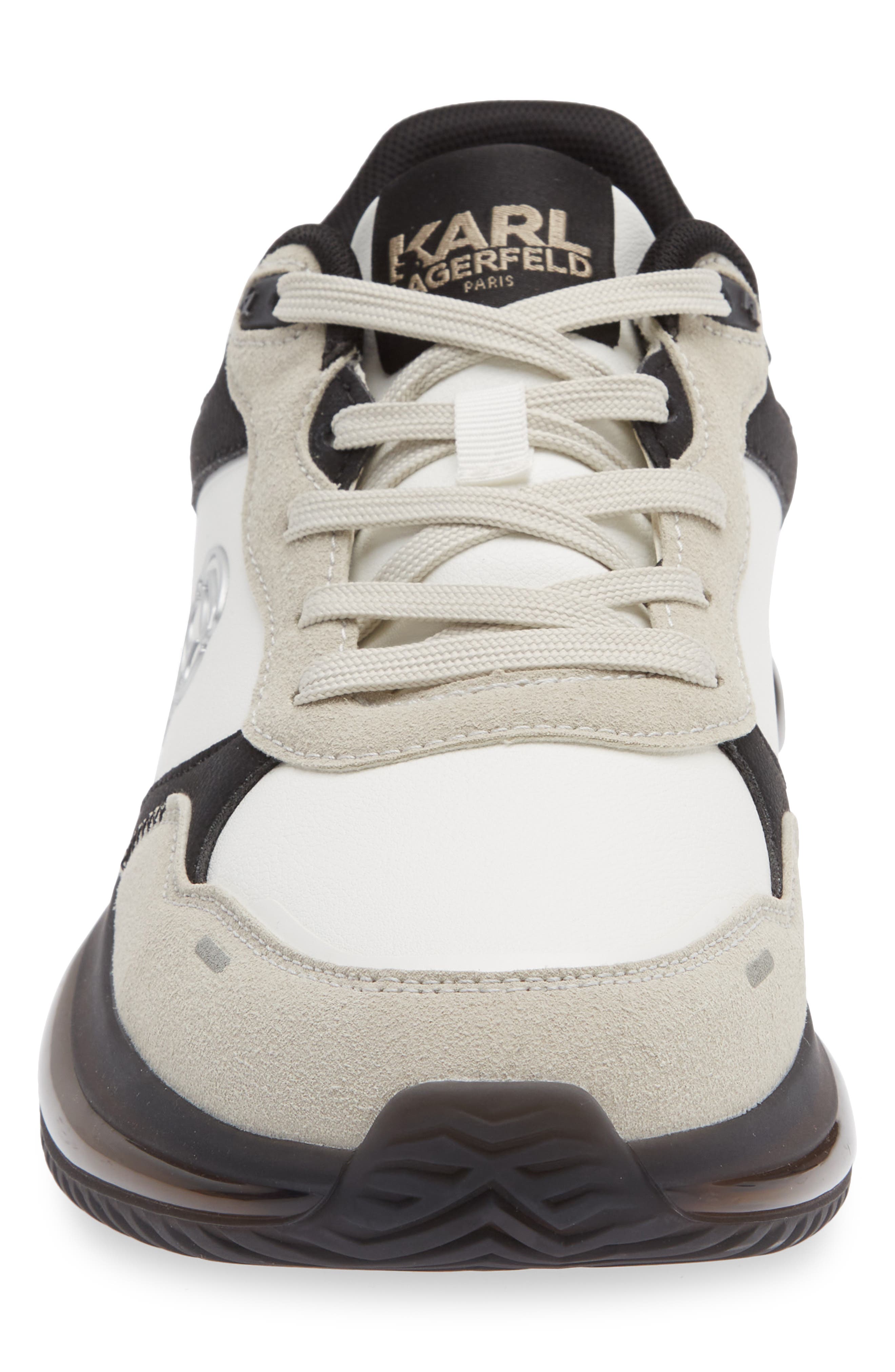 KARL LAGERFELD PARIS Mixed Media Outline Sneaker, Alternate, color, Tan