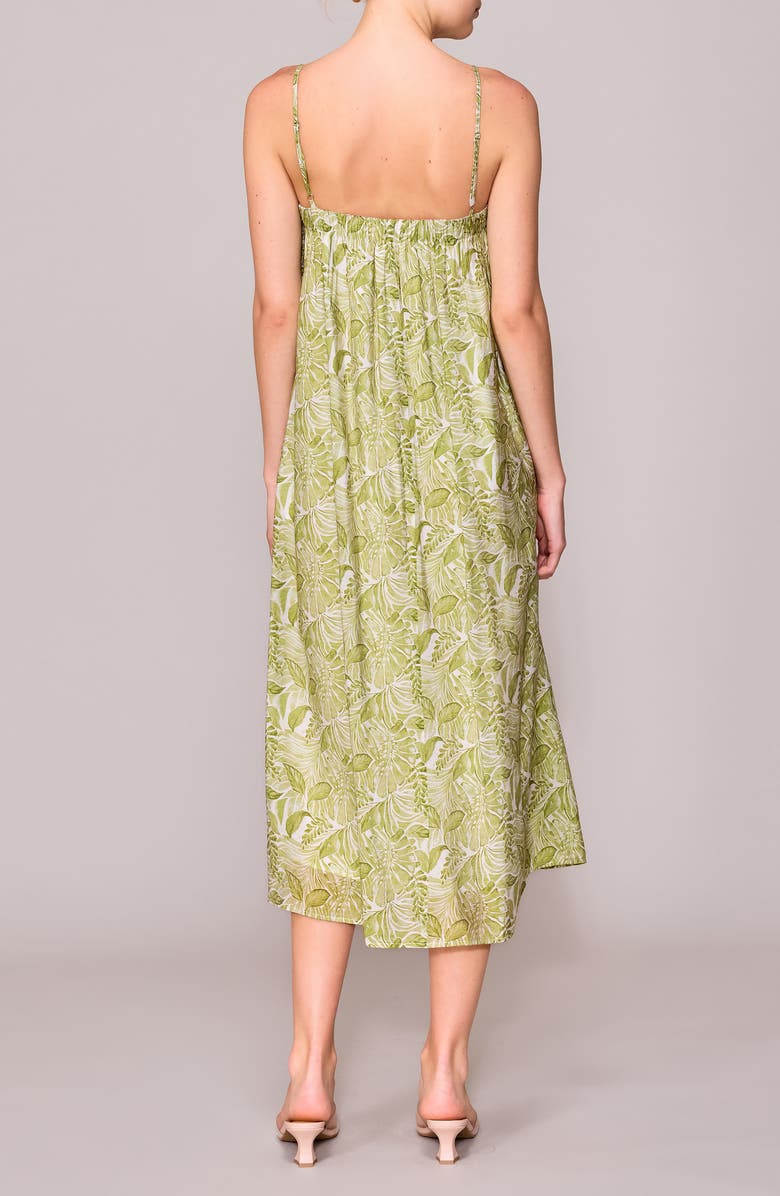 MELLODAY Strapless Organza Sundress, Alternate, color, Green