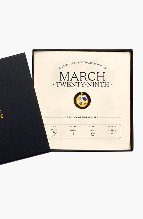 Birthdate Co. The March Birthdate Pendant In March 29th - Gold