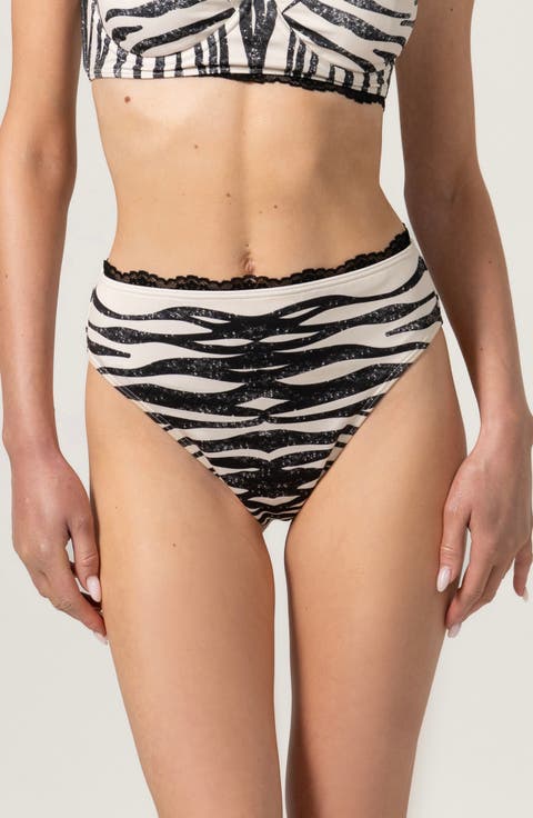 Zebra Stripe Bikini Bottom