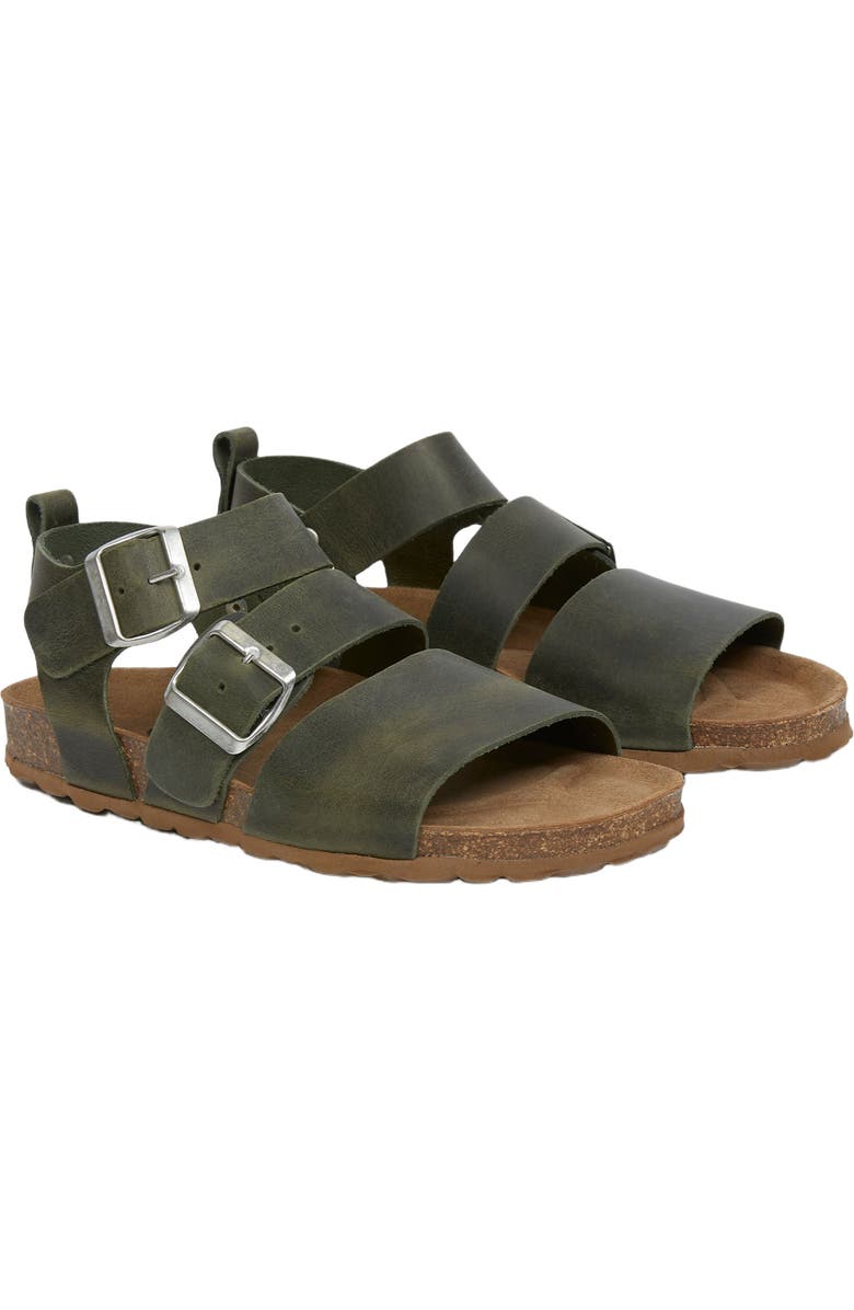 Celtic & Co. Triple Strap Sandal, Main, color, Olive