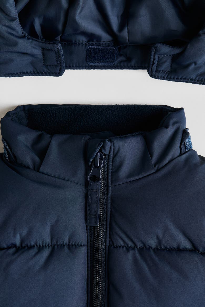 Hooded Puffer Vest, Alternate, color, Navy blue