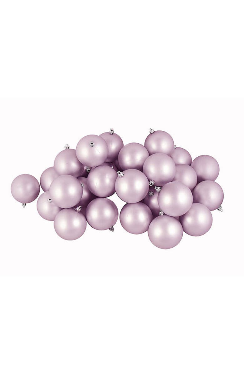 Northlight Shatterproof Matte Christmas Ball Ornaments - 4" (100mm) - Lavender - 12ct, Main, color,