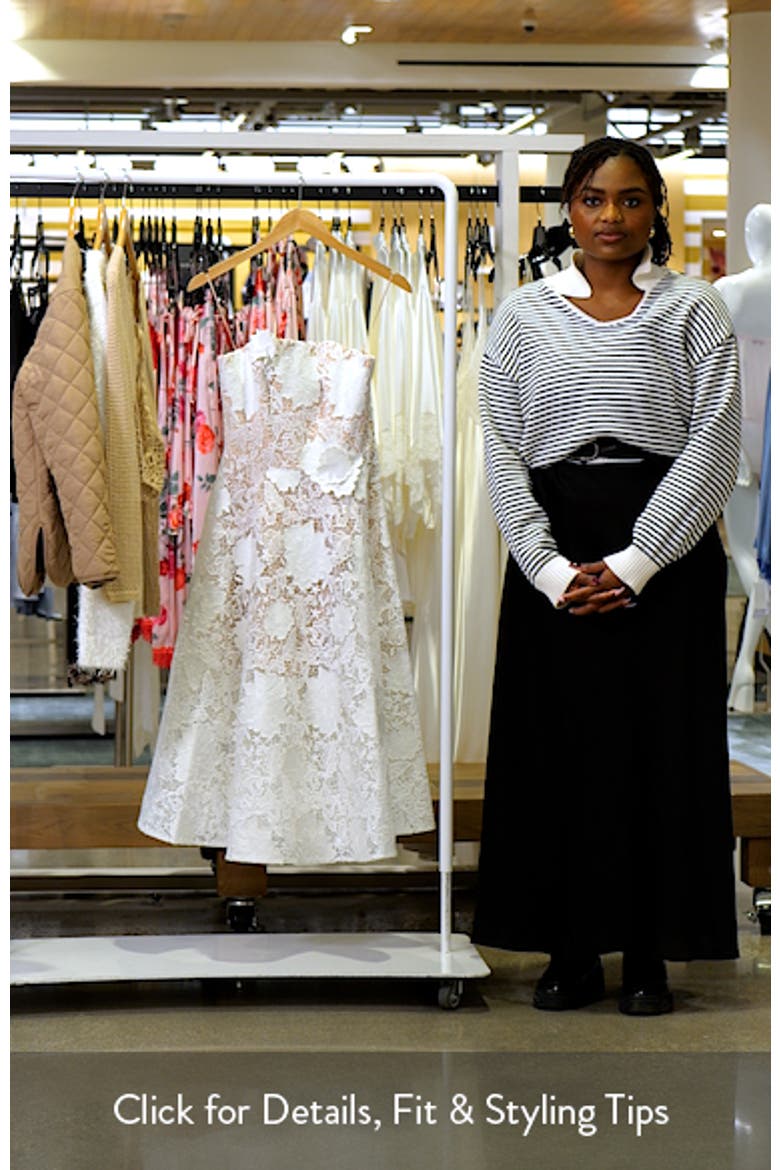 Cassandra Strapless Guipure Lace Dress video