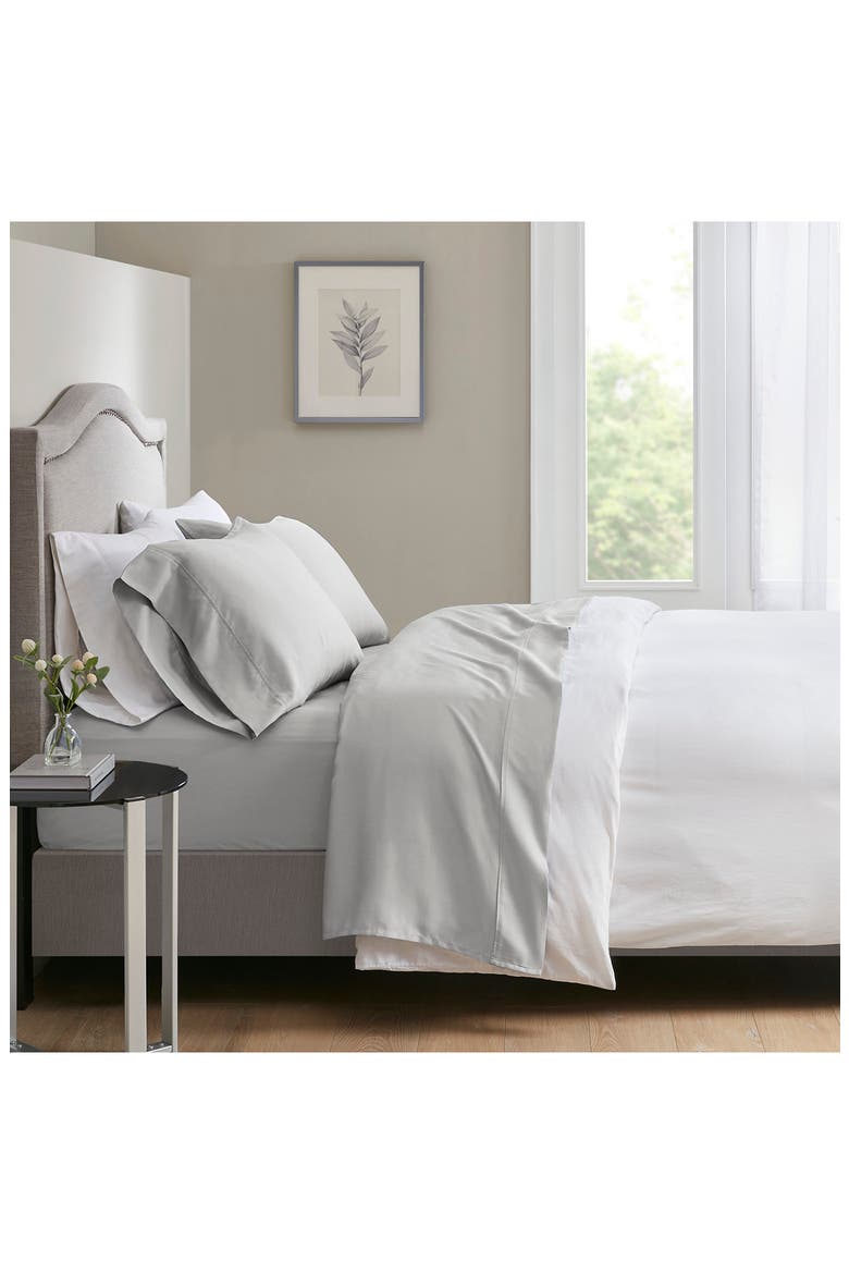 700 Thread Count Tri-Blend Antimicrobial 4-Piece Sheet Set, Alternate, color, LIGHT GREY