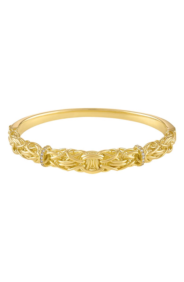 FZN Pavé Diamond Bangle - 0.10 ctw, Main, color, Yellow