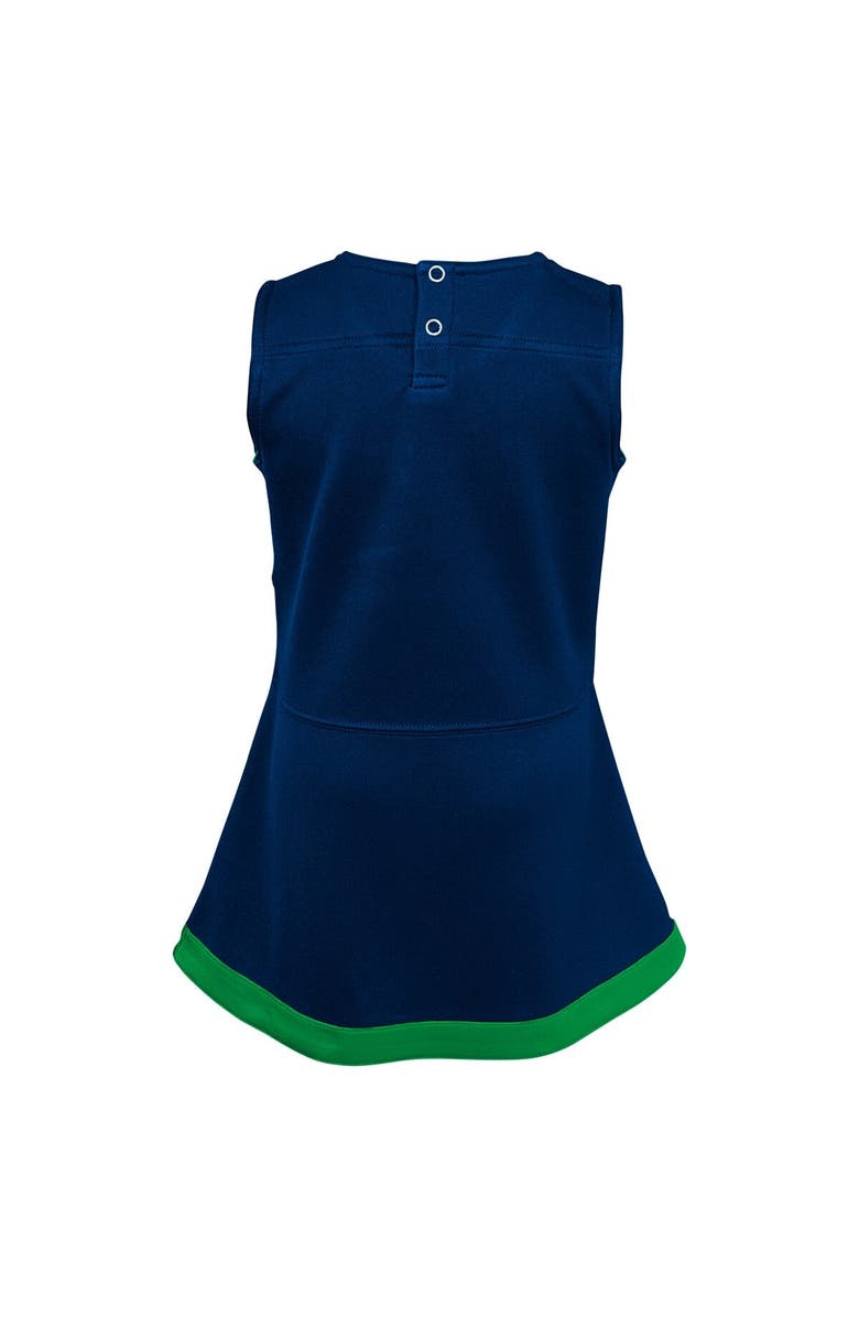 Outerstuff Girls Toddler Navy Notre Dame Fighting Irish Cheer Captain Dress & Bloomers Two-Piece Set, Alternate, color, 