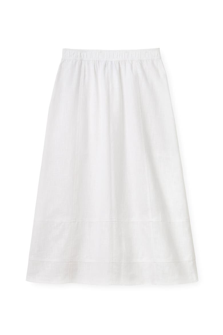 Alice Linen Skirt, Alternate, color, Bright White