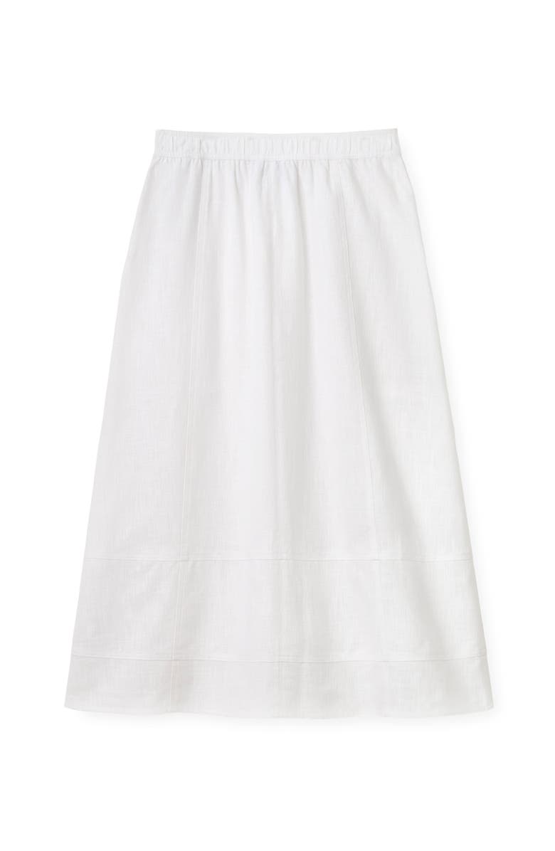 Cartolina Alice Linen Skirt, Alternate, color, Bright White