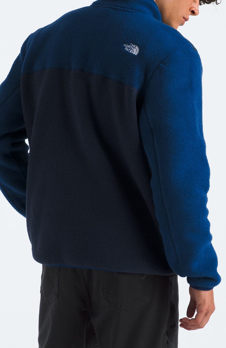 The North Face Yumiori Half Zip Recycled Fleece Pullover, Alternate, color, Summit Navy/ Estate Blue