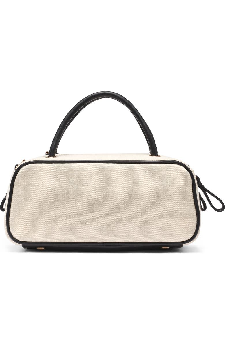 KARL LAGERFELD PARIS Zaylia Canvas Mini Crossbody, Alternate, color, Natural/Black
