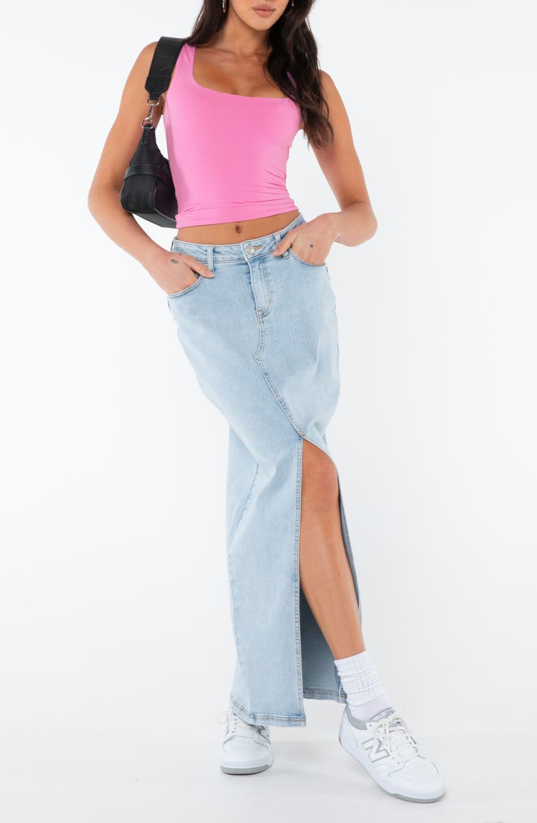 Princess Polly Zoe Square Neck Crop Tank, Alternate, color, Hot Pink