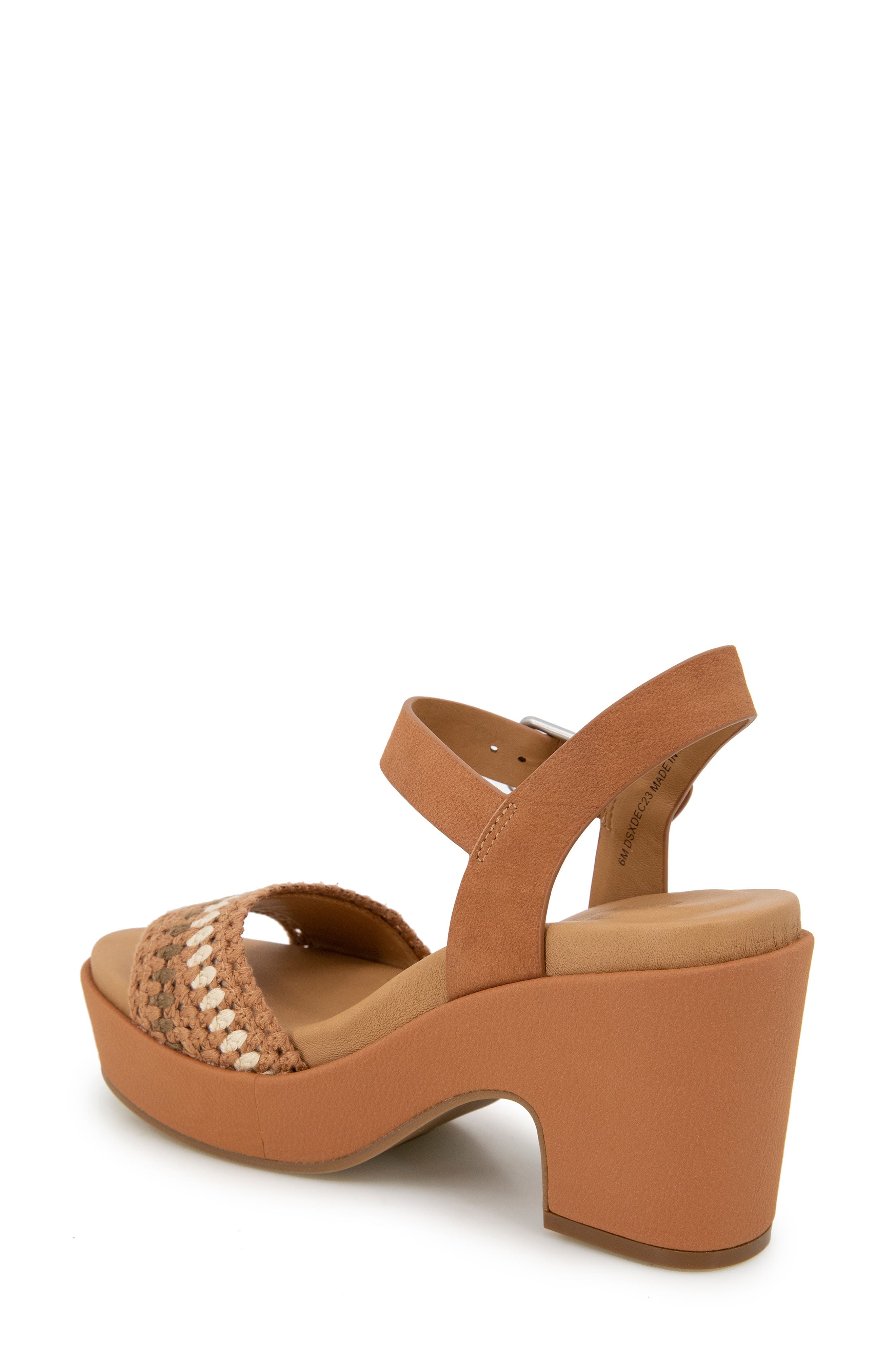 Gentle Souls Delilah Ankle Strap Platform Sandal, Alternate, color, Brown Multi Fabric