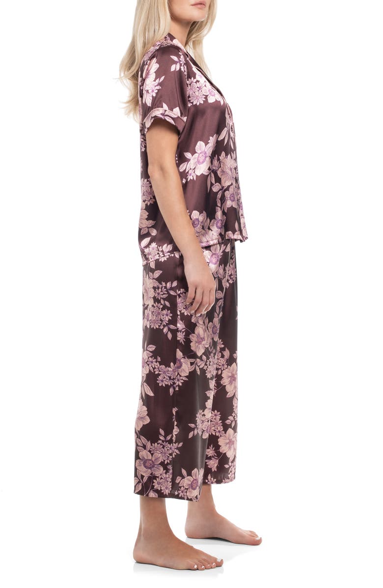 In Bloom by Jonquil Hilaria Crop Long Pajamas, Alternate, color, Chocolate