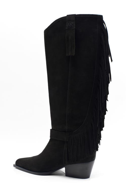 Free People Faith Fringe Western Boot In Black